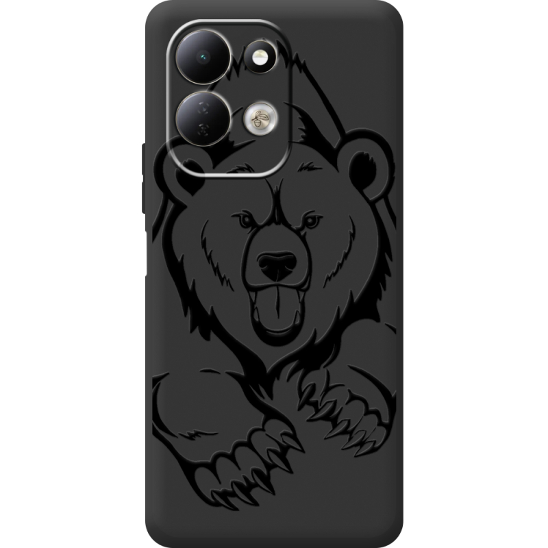 Чорний чохол BoxFace Xiaomi Redmi 17 Grizzly Bear