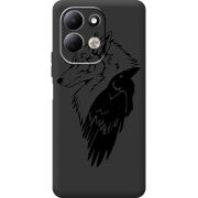 Чорний чохол BoxFace Xiaomi Redmi 17 Wolf and Raven
