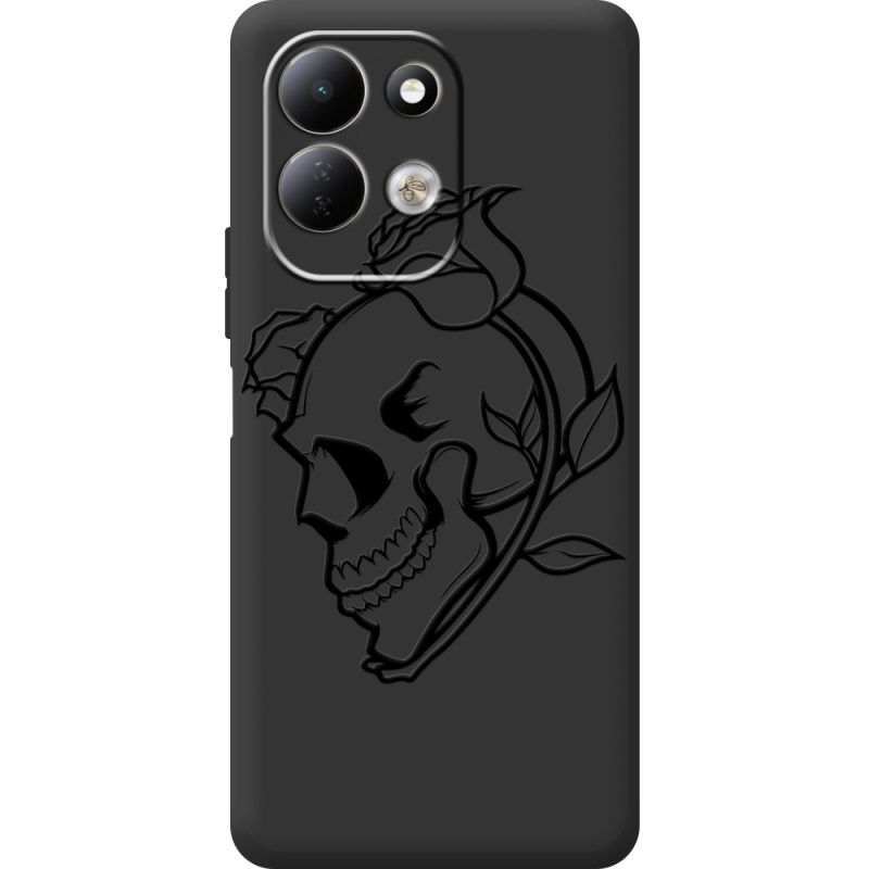 Чорний чохол BoxFace Xiaomi Redmi 17 Skull and Roses
