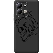 Чорний чохол BoxFace Xiaomi Redmi 17 Skull and Roses
