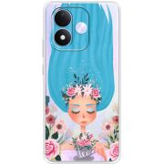 Прозорий чохол BoxFace Xiaomi Redmi Note 17 Blue Hair