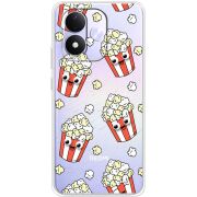 Прозорий чохол BoxFace Xiaomi Redmi Note 17 с 3D-глазками Popcorn