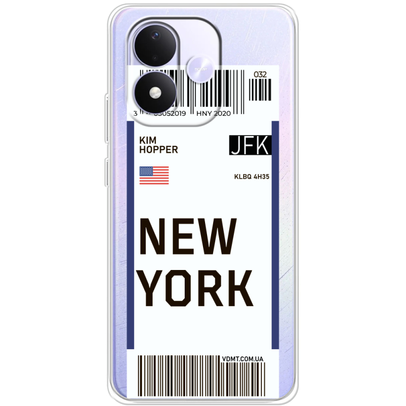 Прозорий чохол BoxFace Xiaomi Redmi Note 17 Ticket New York
