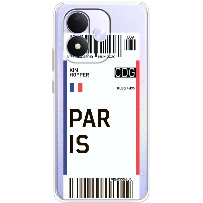 Прозорий чохол BoxFace Xiaomi Redmi Note 17 Ticket Paris