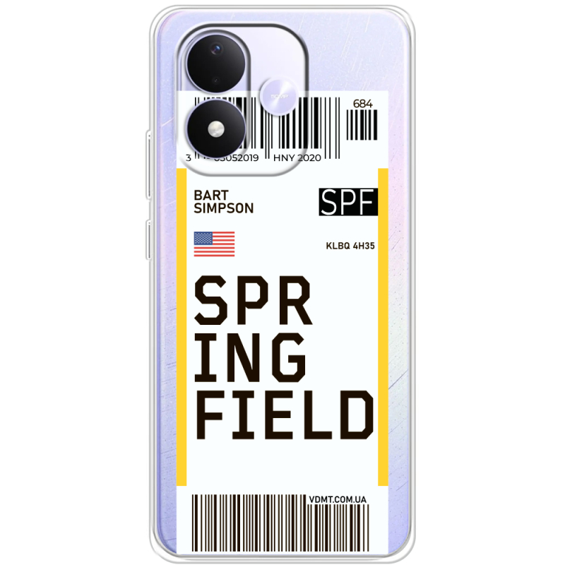 Прозорий чохол BoxFace Xiaomi Redmi Note 17 Ticket Springfield