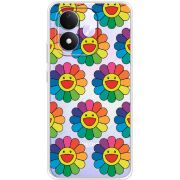 Прозорий чохол BoxFace Xiaomi Redmi Note 17 Hippie Flowers