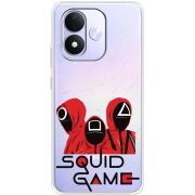 Прозорий чохол BoxFace Xiaomi Redmi Note 17 siquid game люди в красном