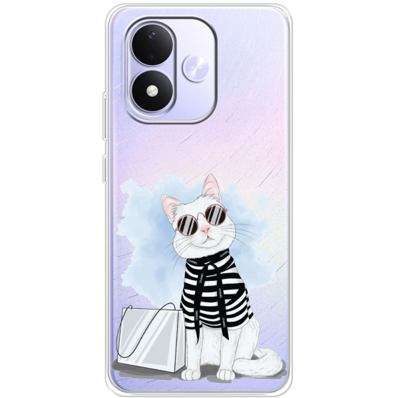 Прозорий чохол BoxFace Xiaomi Redmi Note 17 Cat Style