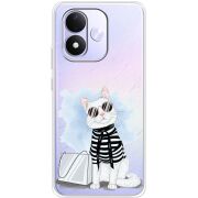 Прозорий чохол BoxFace Xiaomi Redmi Note 17 Cat Style
