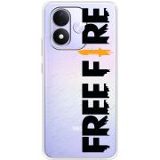 Прозорий чохол BoxFace Xiaomi Redmi Note 17 Free Fire Black Logo
