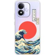 Прозорий чохол BoxFace Xiaomi Redmi Note 17 Большая волна в Канагаве