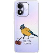 Прозорий чохол BoxFace Xiaomi Redmi Note 17 Синиця і калина