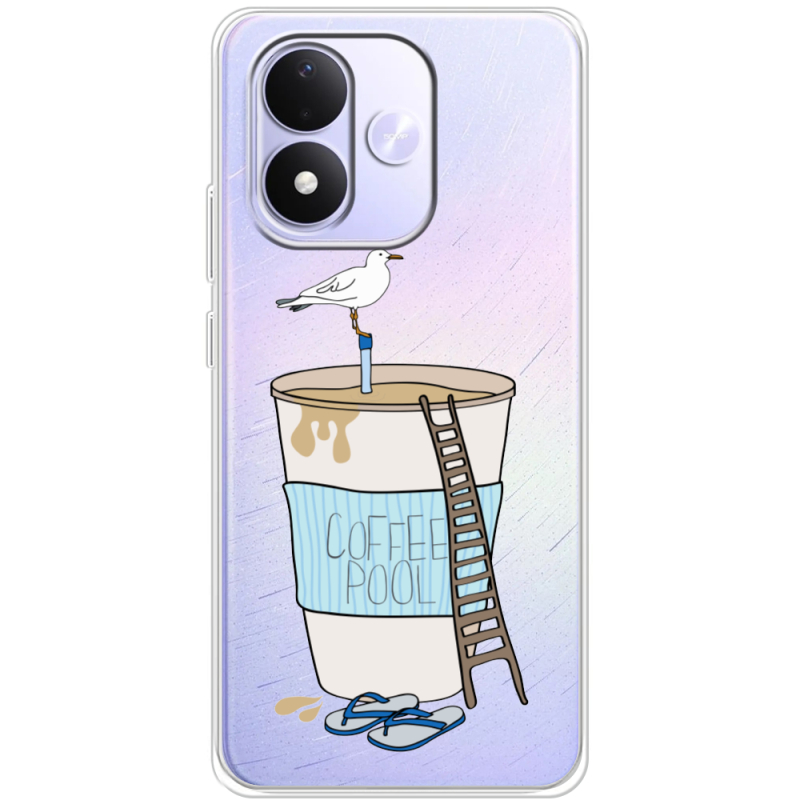 Прозорий чохол BoxFace Xiaomi Redmi Note 17 Segull in Cofee Pool