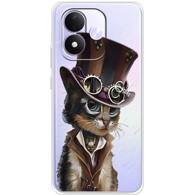 Прозорий чохол BoxFace Xiaomi Redmi Note 17 Steampunk Cat
