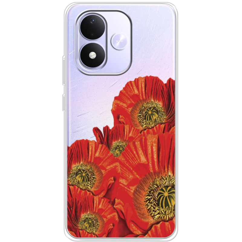 Прозорий чохол BoxFace Xiaomi Redmi Note 17 Red Poppies