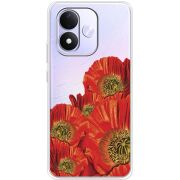 Прозорий чохол BoxFace Xiaomi Redmi Note 17 Red Poppies