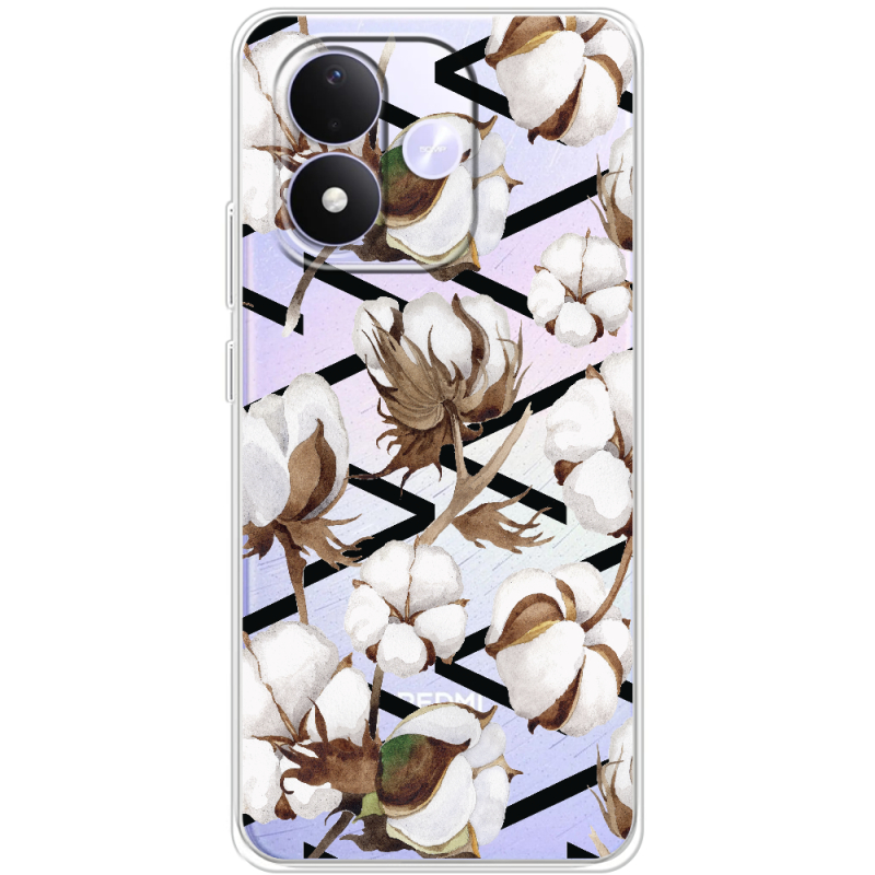 Прозорий чохол BoxFace Xiaomi Redmi Note 17 Cotton flowers