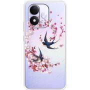 Чохол зі стразами Xiaomi Redmi Note 17 Swallows and Bloom