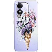 Чохол зі стразами Xiaomi Redmi Note 17 Ice Cream Flowers