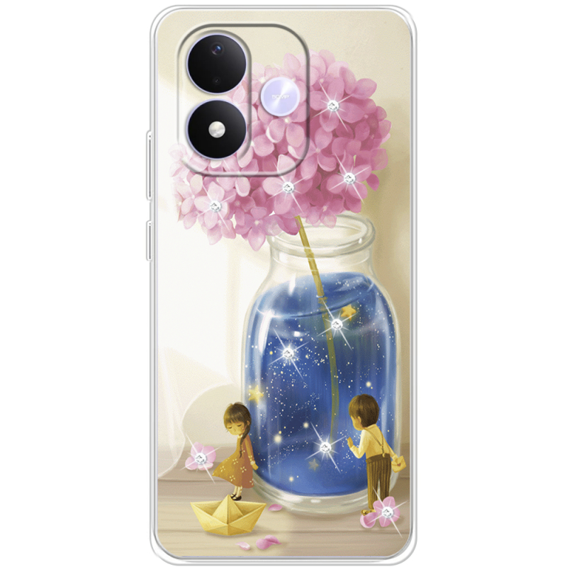 Чохол зі стразами Xiaomi Redmi Note 17 Little Boy and Girl