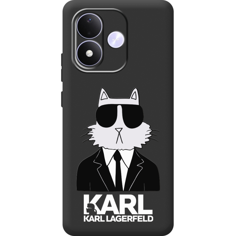 Чорний чохол BoxFace Xiaomi Redmi Note 17 Cat in Black