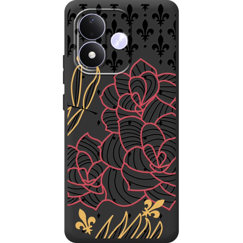 Чорний чохол BoxFace Xiaomi Redmi Note 17 FranceFlowers