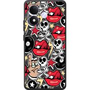 Чорний чохол BoxFace Xiaomi Redmi Note 17 Rock Graffiti