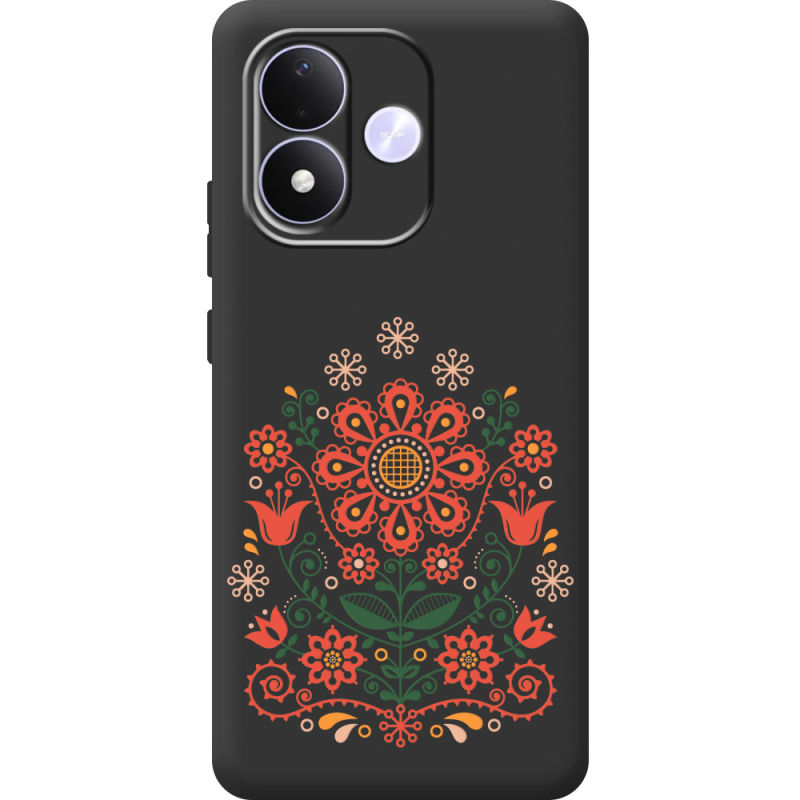 Чорний чохол BoxFace Xiaomi Redmi Note 17 Ukrainian Ornament