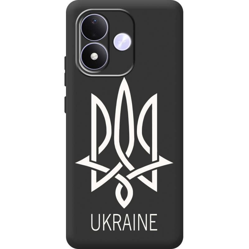Чорний чохол BoxFace Xiaomi Redmi Note 17 Тризуб монограмма ukraine