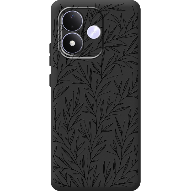 Чорний чохол BoxFace Xiaomi Redmi Note 17 Leaves