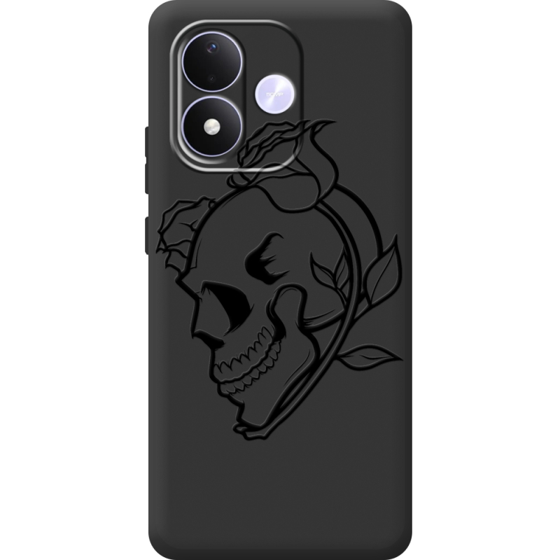 Чорний чохол BoxFace Xiaomi Redmi Note 17 Skull and Roses
