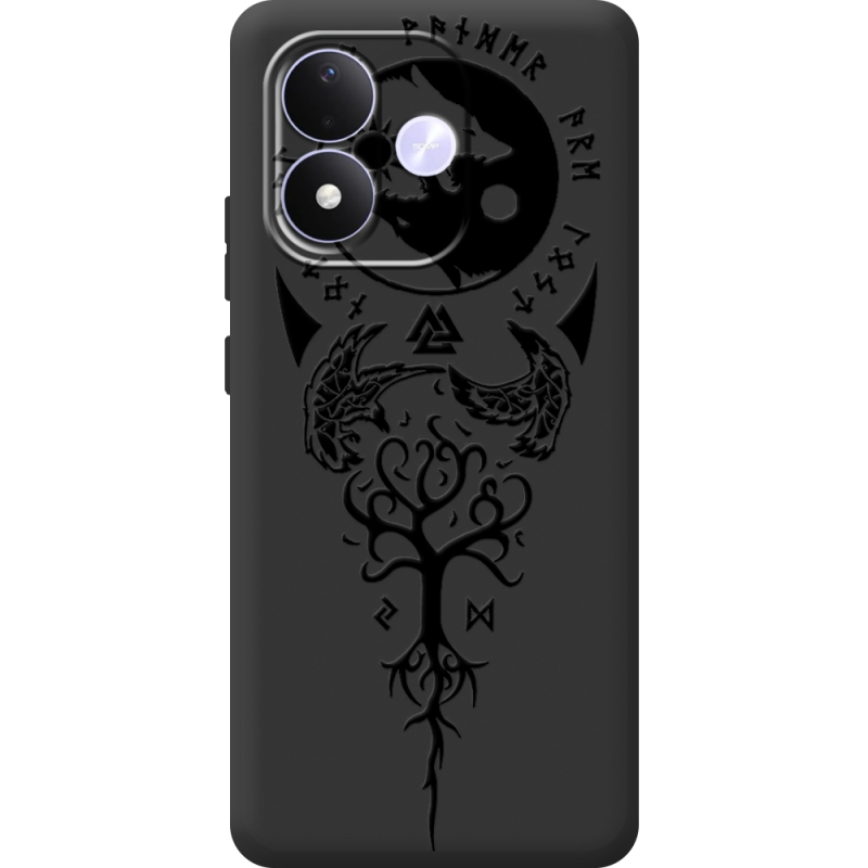 Чорний чохол BoxFace Xiaomi Redmi Note 17 Hugin and Munin