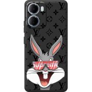 Чорний чохол BoxFace Xiaomi Redmi 15A looney bunny