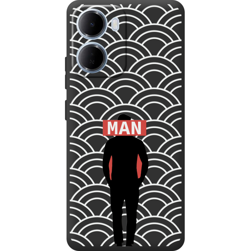 Чорний чохол BoxFace Xiaomi Redmi 15A Man Pattern