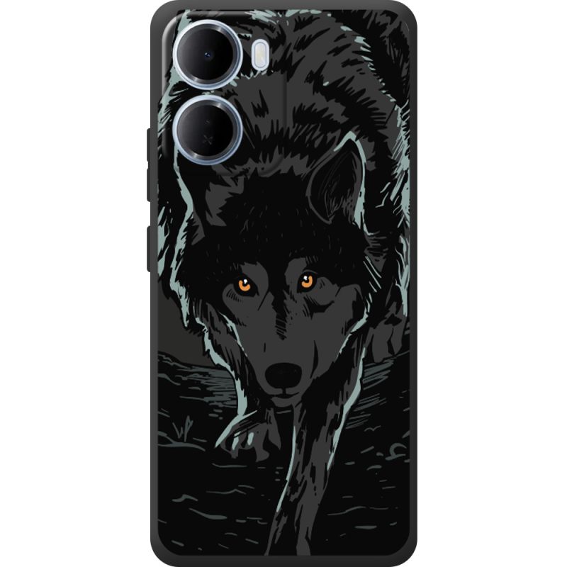 Чорний чохол BoxFace Xiaomi Redmi 15A Wolf