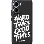 Чорний чохол BoxFace Xiaomi Redmi 15A Hard Times Good Times
