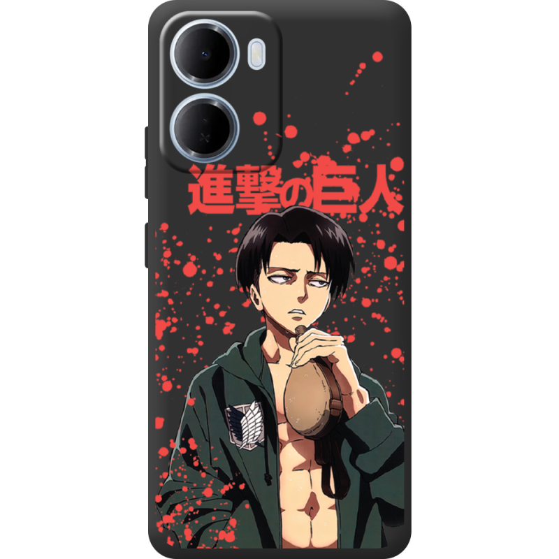 Чорний чохол BoxFace Xiaomi Redmi 15A Атака Титанов Леви