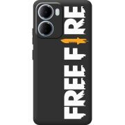 Чорний чохол BoxFace Xiaomi Redmi 15A Free Fire White Logo