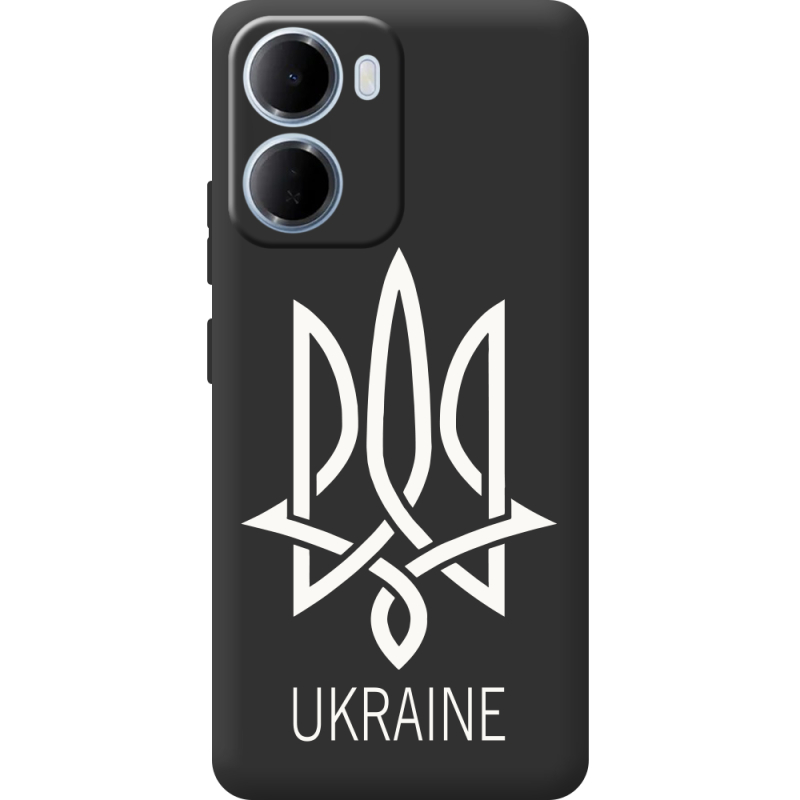 Чорний чохол BoxFace Xiaomi Redmi 15A Тризуб монограмма ukraine