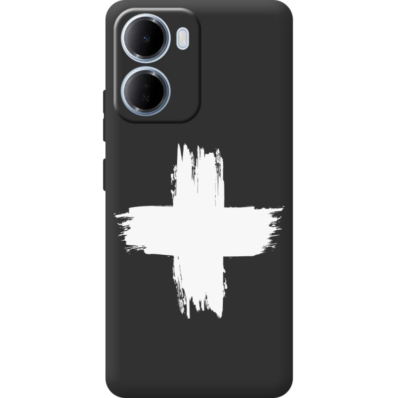 Чорний чохол BoxFace Xiaomi Redmi 15A Білий хрест ЗСУ