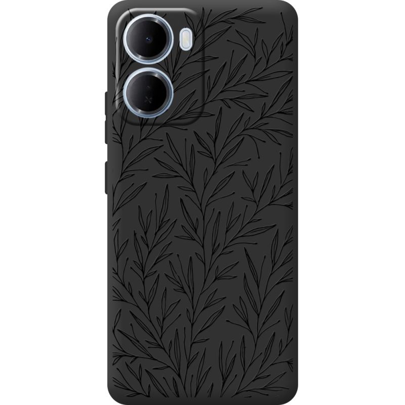 Чорний чохол BoxFace Xiaomi Redmi 15A Leaves