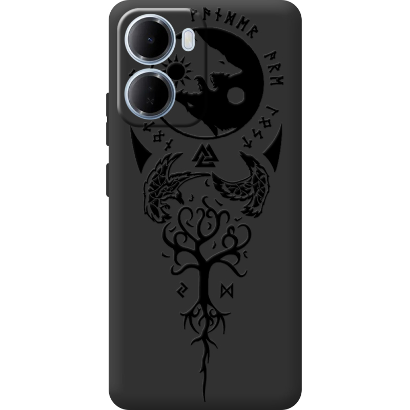 Чорний чохол BoxFace Xiaomi Redmi 15A Hugin and Munin