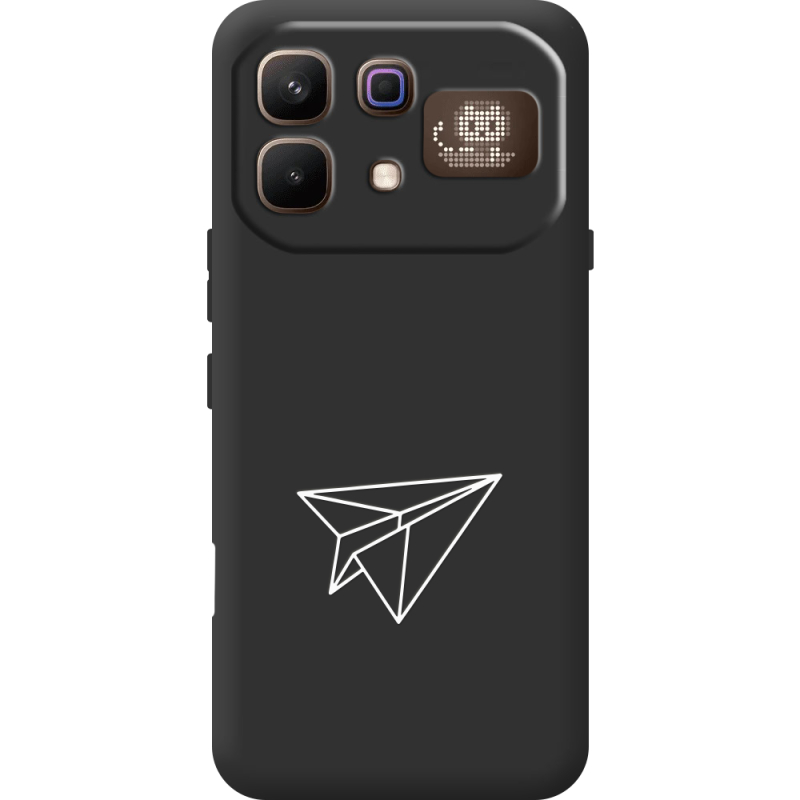 Чорний чохол BoxFace Infinix Note 60 Pro Paper Plane