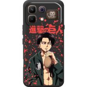 Чорний чохол BoxFace Infinix Note 60 Pro Атака Титанов Леви