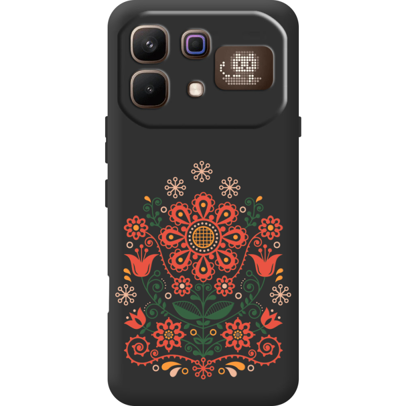 Чорний чохол BoxFace Infinix Note 60 Pro Ukrainian Ornament