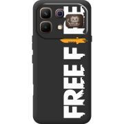 Чорний чохол BoxFace Infinix Note 60 Pro Free Fire White Logo