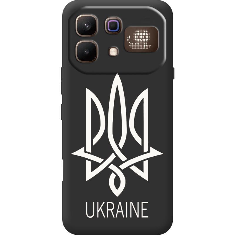 Чорний чохол BoxFace Infinix Note 60 Pro Тризуб монограмма ukraine