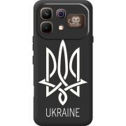 Чорний чохол BoxFace Infinix Note 60 Pro Тризуб монограмма ukraine