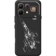 Чорний чохол BoxFace Infinix Note 60 Pro Військовий літак
