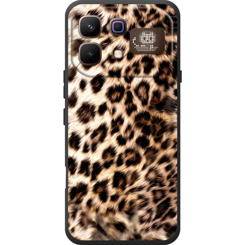 Чорний чохол BoxFace Infinix Note 60 Pro Леопардовий